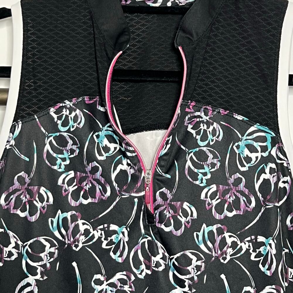 PGA Tour Airflux 1/4 Zip Sleeveless Golf Tank Black‎ Multicolor Size Medium - Picture 3 of 8